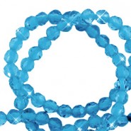 Faceted Natural stone beads 2mm crystal Aquamarine blue